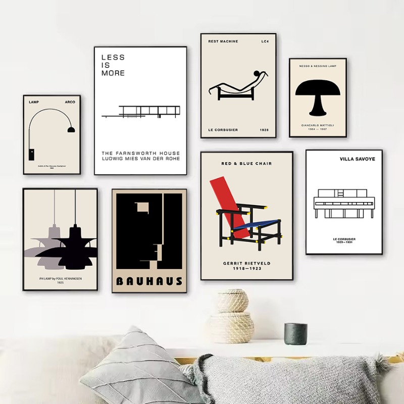Interior Design Course - Póster de arquitectura abstracta con diseño