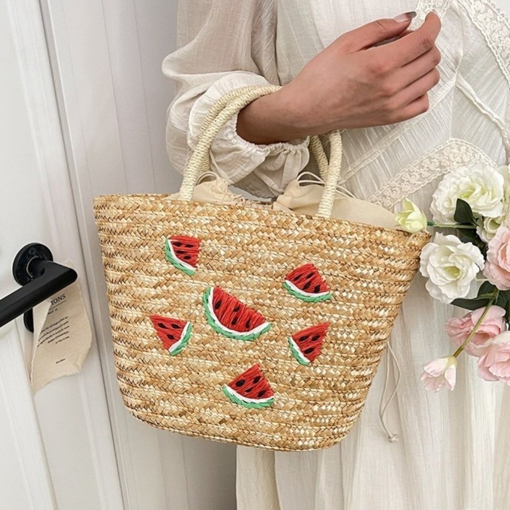 Interior Design Style - Bolsos de mano de paja con