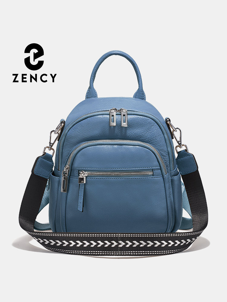 Interior Design Women - Mochila pequeña Zency de cuero genuino,
