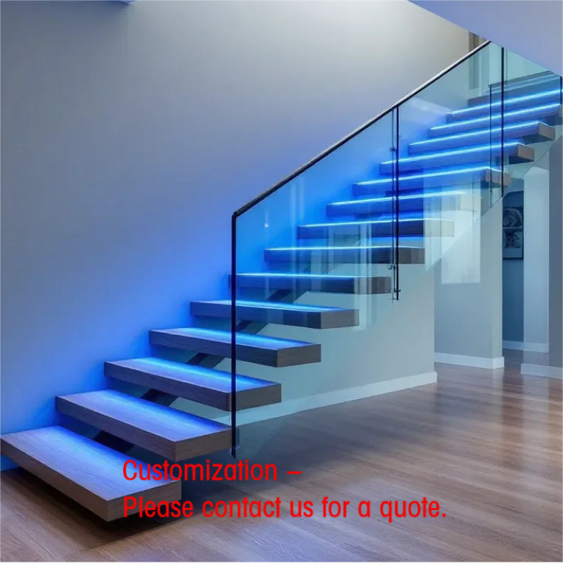Interior Design Open Space - Escalera Flotante Minimalista Personalizada con Viga