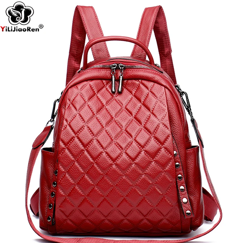 Mochila De Cuero genuino para  - Interior Design Women reseña y precio