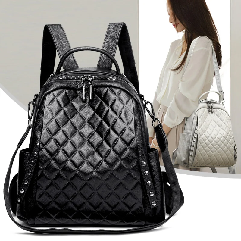 Mochila De Cuero genuino para  - Interior Design Women reseña y precio