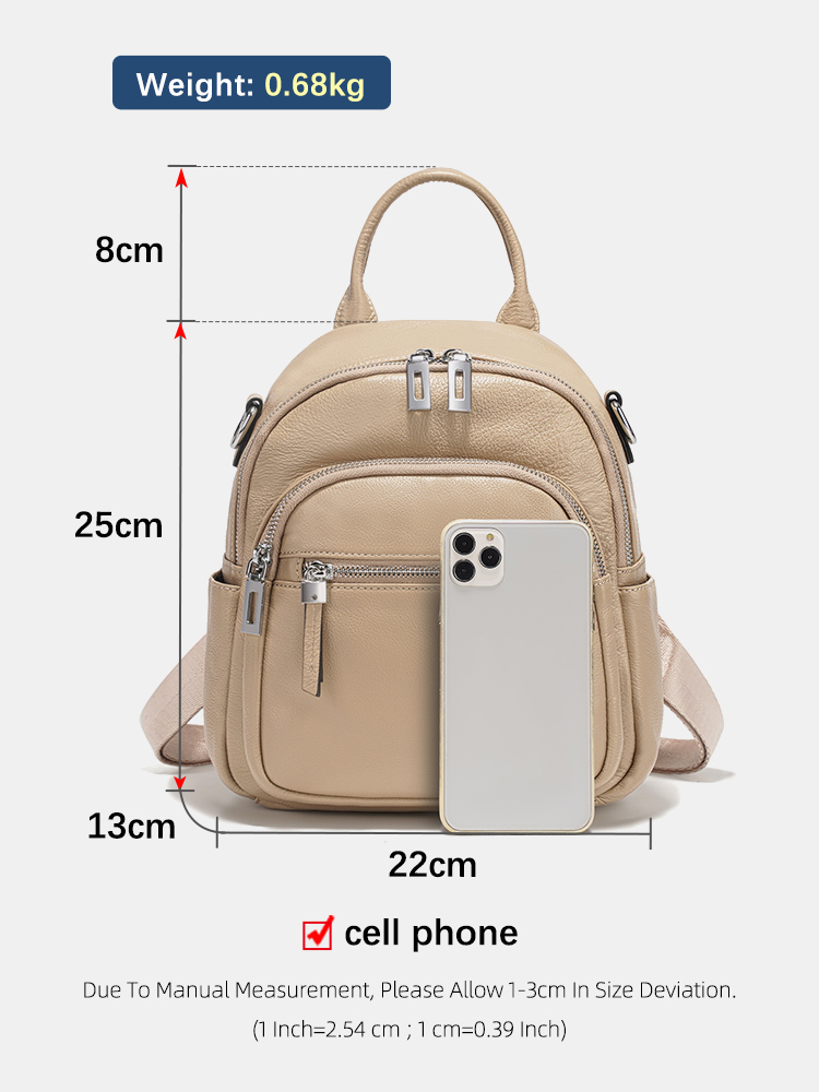 Mochila pequeña Zency de cuero - Interior Design Women reseña y precio