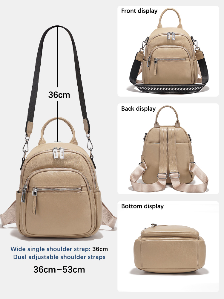 Mochila pequeña Zency de cuero - Interior Design Women reseña y precio