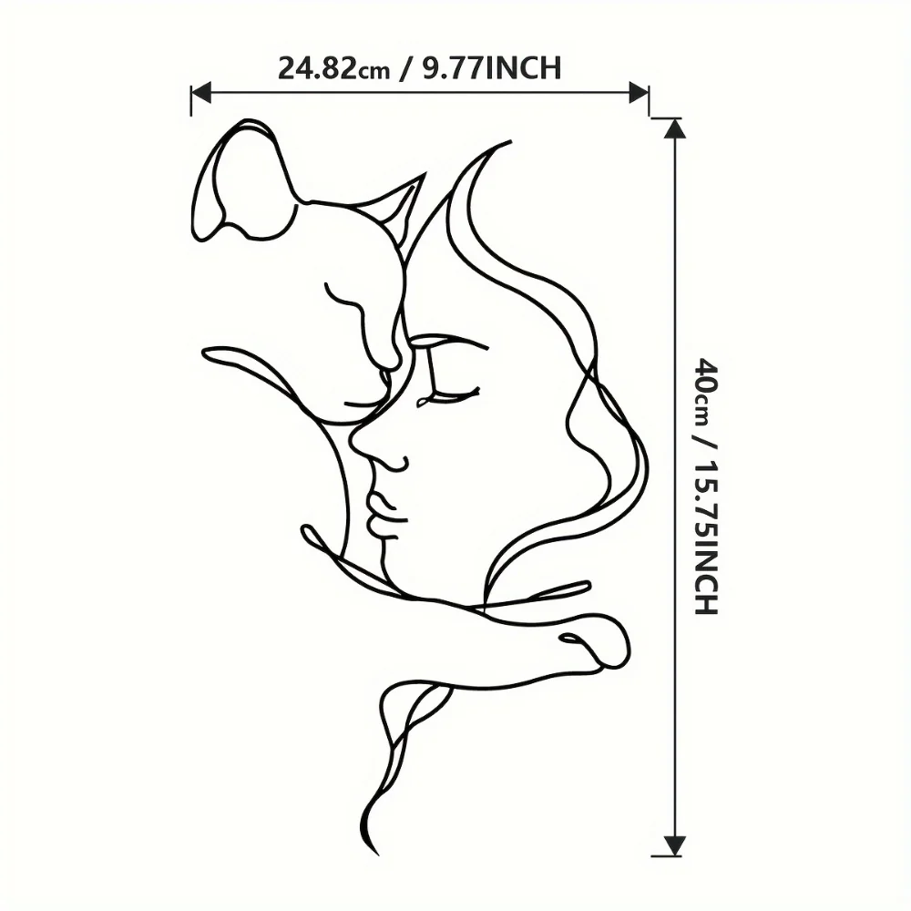 Elegante arte metálico de gato - Interior Design Women reseña y precio