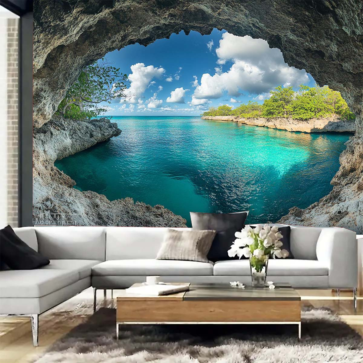 Tapiz de cielo azul de playa,  - Interior Design Years Of School reseña y precio